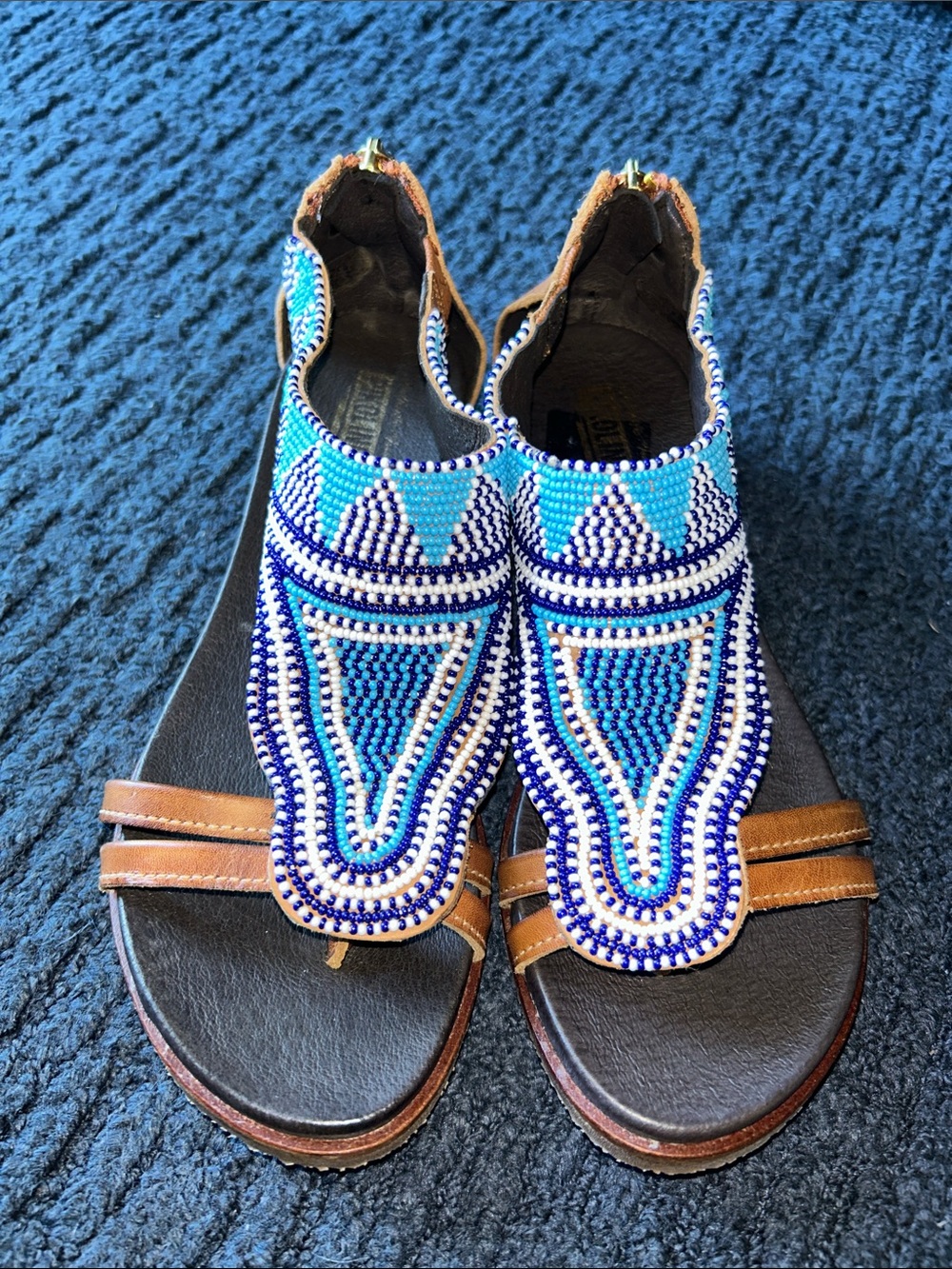 PIKOLINOS BEADED SANDALS SIZE 5 WOMENS